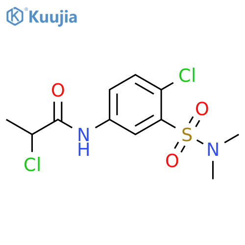 2-chloro-N-4-chloro-3-(dimethylsulfamoyl)phenylpropanamide structure