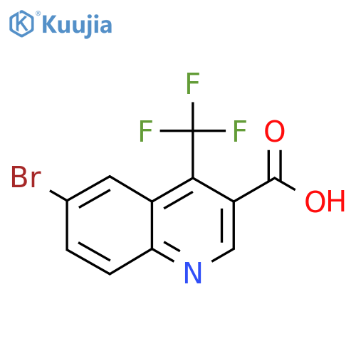 6-Bromo-4-(trifluoromethyl)quinoline-3-carboxylic acid structure