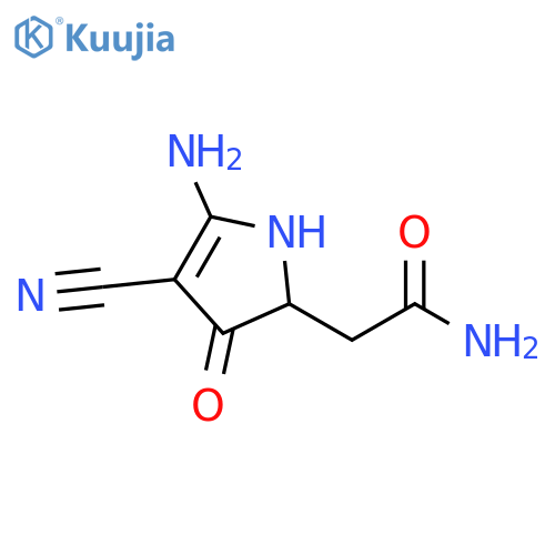 2-(5-amino-4-cyano-3-oxo-2,3-dihydro-1H-pyrrol-2-yl)acetamide structure