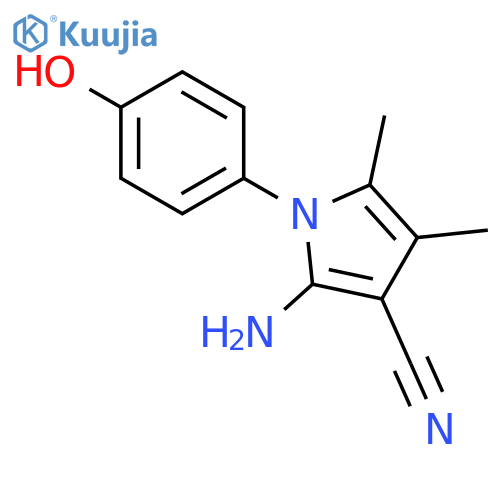 2-Amino-1-(4-hydroxyphenyl)-4,5-dimethyl-1H-pyrrole-3-carbonitrile structure