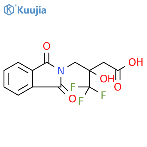 3-(1,3-dioxo-2,3-dihydro-1H-isoindol-2-yl)methyl-4,4,4-trifluoro-3-hydroxybutanoic acid structure