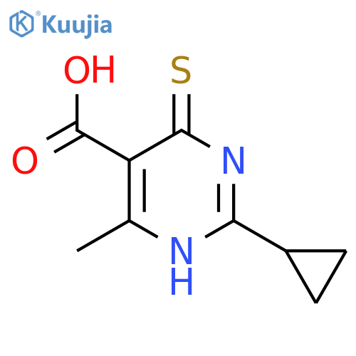 2-Cyclopropyl-4-mercapto-6-methylpyrimidine-5-carboxylic acid structure