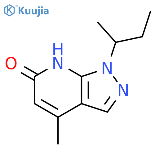 1-(butan-2-yl)-4-methyl-1H,6H,7H-pyrazolo3,4-bpyridin-6-one structure