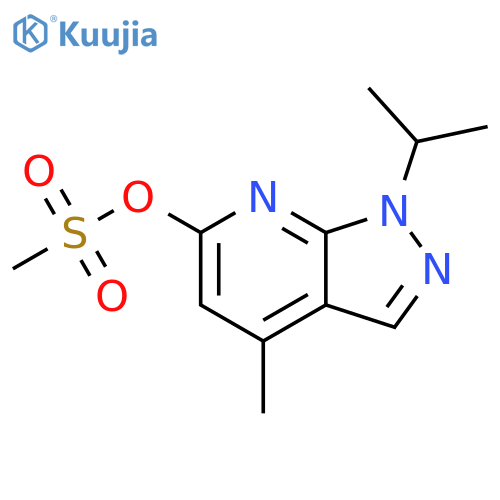 4-Methyl-1-(propan-2-yl)-1H-pyrazolo3,4-bpyridin-6-yl methanesulfonate structure