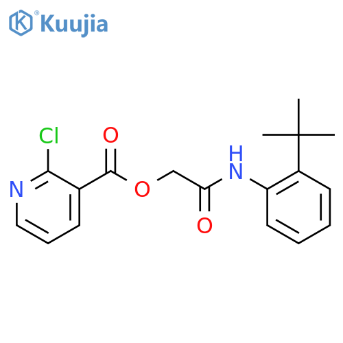 [(2-Tert-butylphenyl)carbamoyl]methyl 2-chloropyridine-3-carboxylate structure
