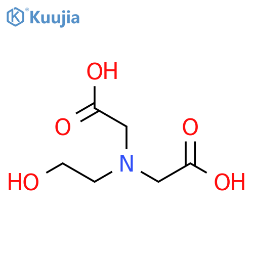 N-(2-Hydroxyethyl)iminodiacetic acid structure
