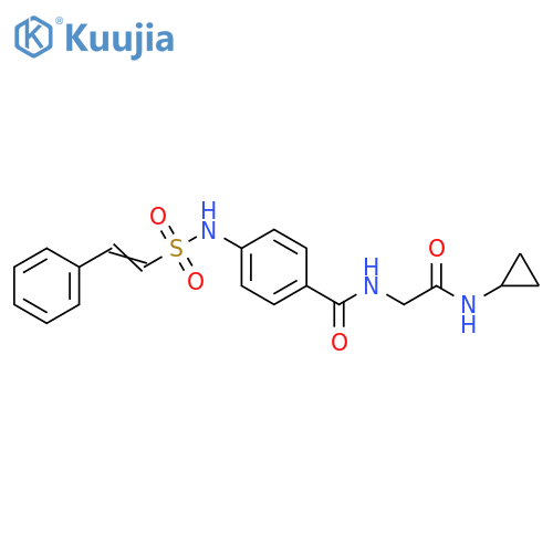 Benzamide, N-[2-(cyclopropylamino)-2-oxoethyl]-4-[[(2-phenylethenyl)sulfonyl]amino]- structure