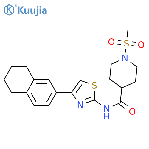 1-methanesulfonyl-N-4-(5,6,7,8-tetrahydronaphthalen-2-yl)-1,3-thiazol-2-ylpiperidine-4-carboxamide structure