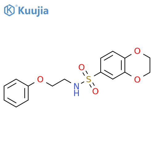 N-(2-phenoxyethyl)-2,3-dihydro-1,4-benzodioxine-6-sulfonamide structure