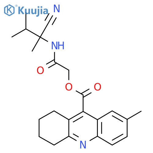 [(1-Cyano-1,2-dimethylpropyl)carbamoyl]methyl 7-methyl-1,2,3,4-tetrahydroacridine-9-carboxylate structure