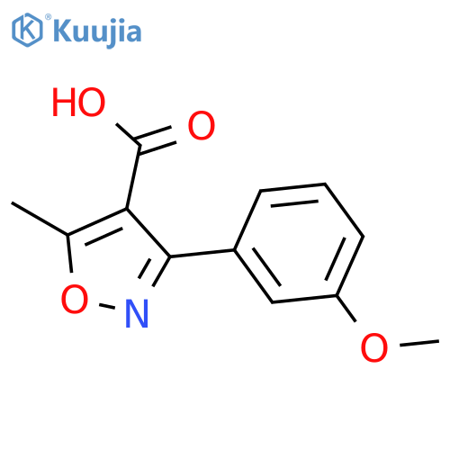 3-(3-methoxyphenyl)-5-methyl-1,2-oxazole-4-carboxylic Acid structure