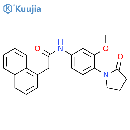 N-3-methoxy-4-(2-oxopyrrolidin-1-yl)phenyl-2-(naphthalen-1-yl)acetamide structure