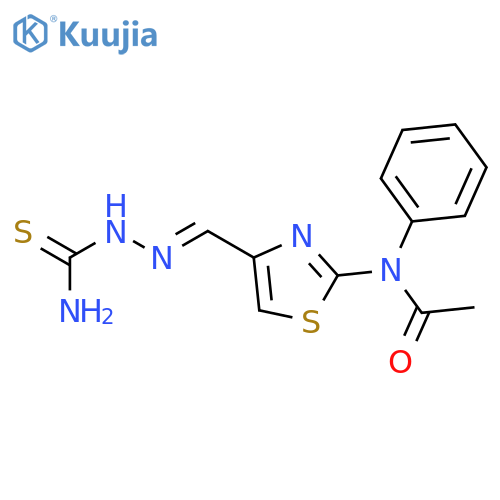 Acetamide,N-[4-[[2-(aminothioxomethyl)hydrazinylidene]methyl]-2-thiazolyl]-N-phenyl- structure