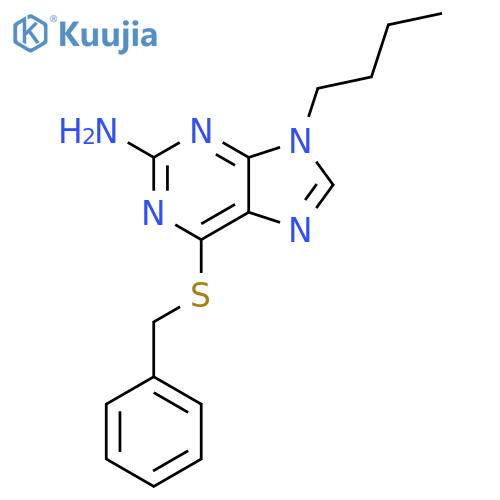 9H-Purin-2-amine,9-butyl-6-[(phenylmethyl)thio]- structure