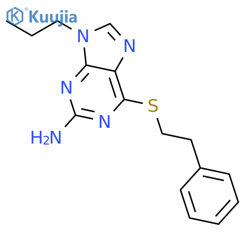 6-(2-phenylethylsulfanyl)-9-propylpurin-2-amine structure