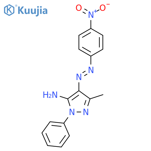1H-Pyrazol-5-amine, 3-methyl-4-[(4-nitrophenyl)azo]-1-phenyl- structure