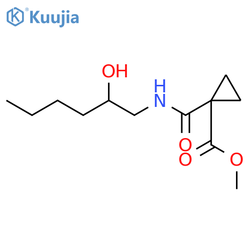 CYCLOPROPANECARBOXYLIC ACID, 1-[[(2-HYDROXYHEXYL)AMINO]CARBONYL]-, METHYL ESTER structure