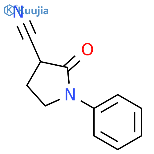 2-Oxo-1-phenyl-3-pyrrolidinecarbonitrile structure