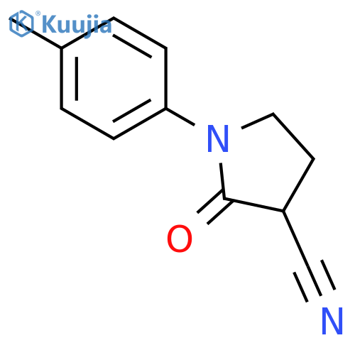 1-(4-Methylphenyl)-2-oxo-3-pyrrolidinecarbonitrile structure