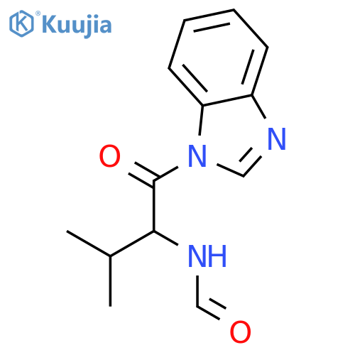 N-[1-(1H-Benzimidazol-1-yl)-3-methyl-1-oxobutan-2-yl]formamide structure