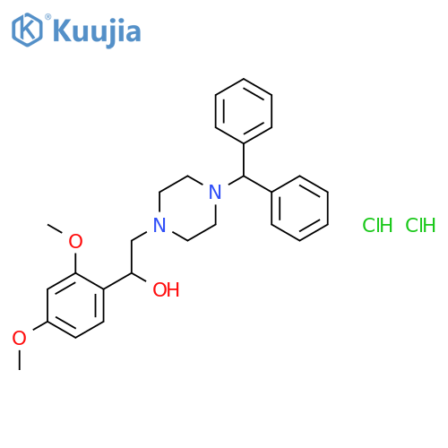 1-Piperazineethanol, a-(2,4-dimethoxyphenyl)-4-(diphenylmethyl)-,hydrochloride (1:2) structure