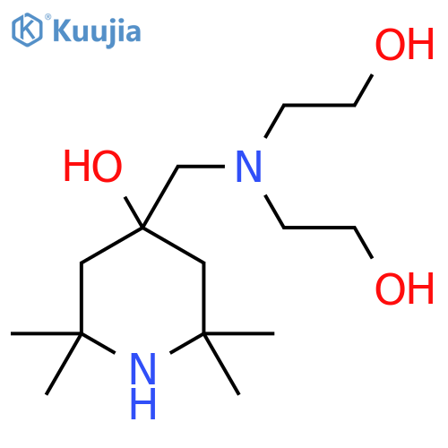 4-Piperidinol, 4-[[bis(2-hydroxyethyl)amino]methyl]-2,2,6,6-tetramethyl- structure