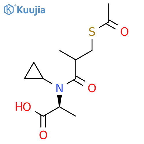 L-Alanine, N-[3-(acetylthio)-2-methyl-1-oxopropyl]-N-cyclopropyl- structure