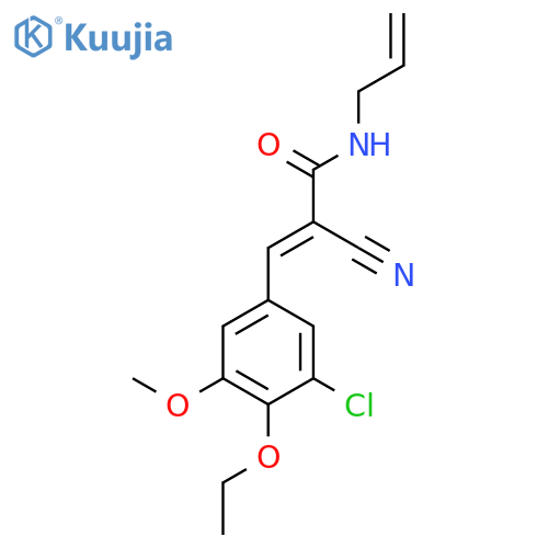 3-(3-chloro-4-ethoxy-5-methoxyphenyl)-2-cyano-N-(prop-2-en-1-yl)prop-2-enamide structure