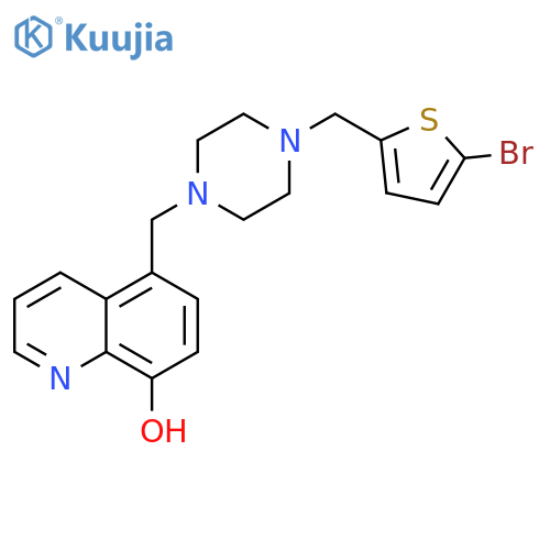 5-4-(5-Bromo-2-thienyl)methyl-1-piperazinylmethyl-8-quinolinol structure