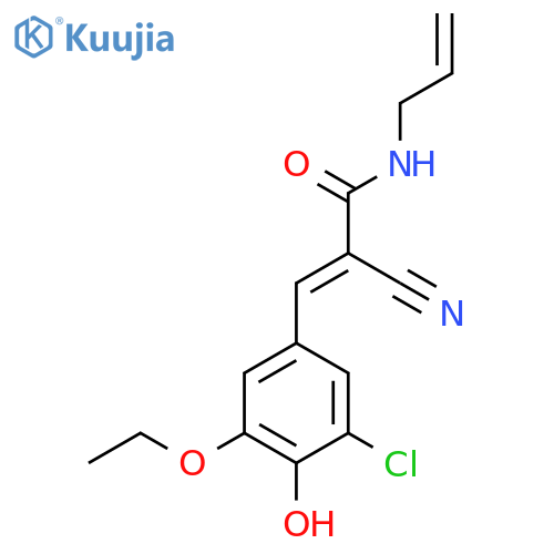 3-(3-chloro-5-ethoxy-4-hydroxyphenyl)-2-cyano-N-(prop-2-en-1-yl)prop-2-enamide structure