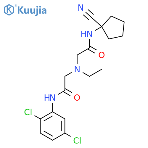 N-(1-cyanocyclopentyl)-2-({[(2,5-dichlorophenyl)carbamoyl]methyl}(ethyl)amino)acetamide structure