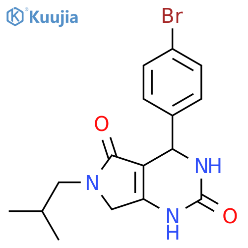 4-(4-bromophenyl)-6-(2-methylpropyl)-1H,2H,3H,4H,5H,6H,7H-pyrrolo3,4-dpyrimidine-2,5-dione structure