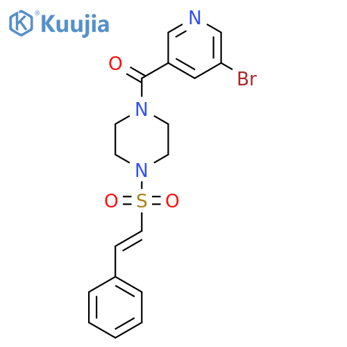 1-(5-Bromopyridine-3-carbonyl)-4-(2-phenylethenesulfonyl)piperazine structure