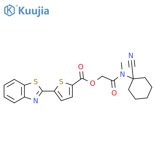 [(1-Cyanocyclohexyl)(methyl)carbamoyl]methyl 5-(1,3-benzothiazol-2-yl)thiophene-2-carboxylate structure