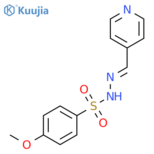 Benzenesulfonic acid, 4-methoxy-, (4-pyridinylmethylene)hydrazide structure
