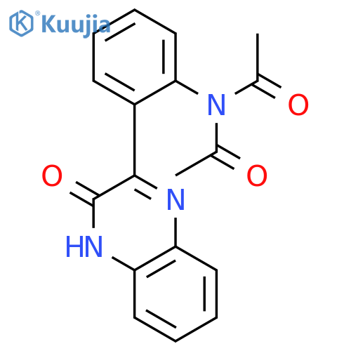 Acetamide, N-acetyl-N-[2-(3,4-dihydro-3-oxo-2-quinoxalinyl)phenyl]- structure