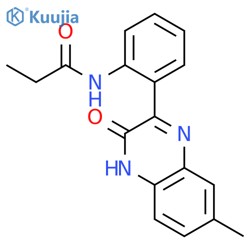 Propanamide, N-[2-(3,4-dihydro-7-methyl-3-oxo-2-quinoxalinyl)phenyl]- structure