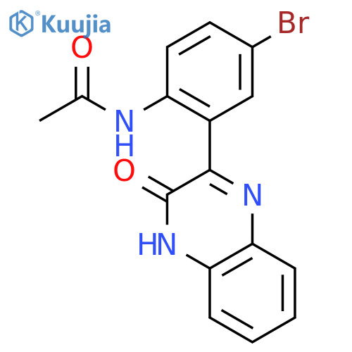 N-4-bromo-2-(3-oxo-3,4-dihydroquinoxalin-2-yl)phenylacetamide structure