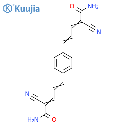 5,5'-(1,4-Phenylene)bis(2-cyanopenta-2,4-dienamide) structure