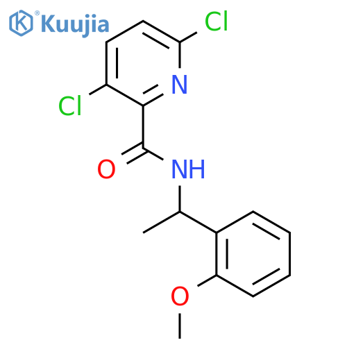 3,6-dichloro-N-[1-(2-methoxyphenyl)ethyl]pyridine-2-carboxamide structure