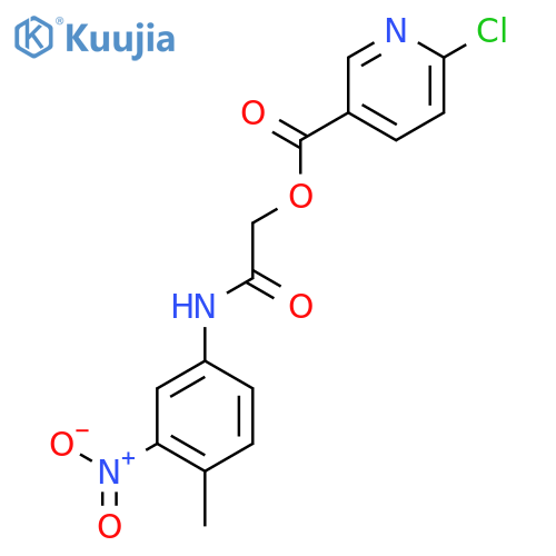 [2-(4-Methyl-3-nitroanilino)-2-oxoethyl] 6-chloropyridine-3-carboxylate structure