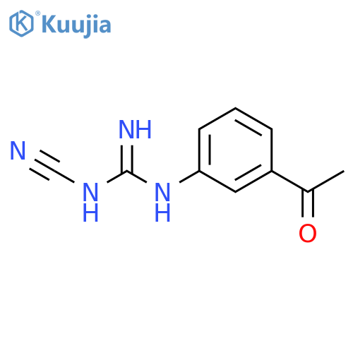 Guanidine, N-(3-acetylphenyl)-N'-cyano- structure