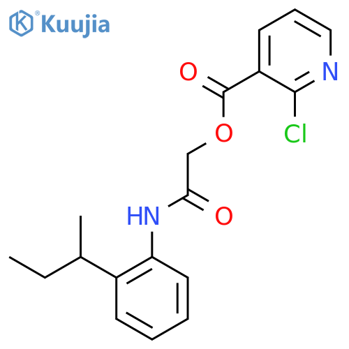 {[2-(Butan-2-yl)phenyl]carbamoyl}methyl 2-chloropyridine-3-carboxylate structure