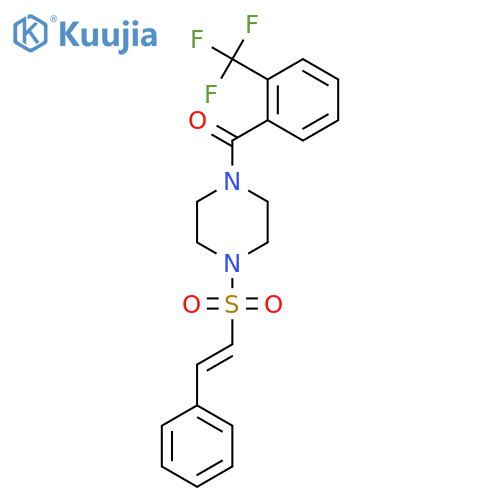 1-(2-Phenylethenesulfonyl)-4-[2-(trifluoromethyl)benzoyl]piperazine structure
