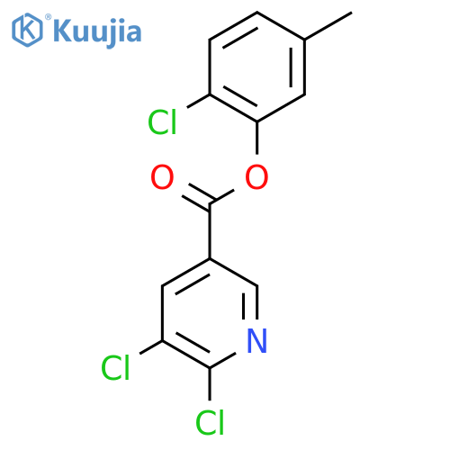 2-chloro-5-methylphenyl 5,6-dichloropyridine-3-carboxylate structure