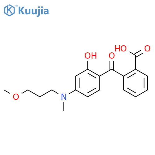 Benzoic acid, 2-[2-hydroxy-4-[(3-methoxypropyl)methylamino]benzoyl]- structure