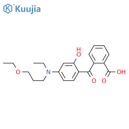 Benzoic acid, 2-[4-[(3-ethoxypropyl)ethylamino]-2-hydroxybenzoyl]- structure
