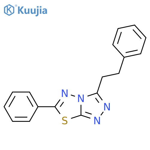 6-phenyl-3-(2-phenylethyl)-1,2,4triazolo3,4-b1,3,4thiadiazole structure