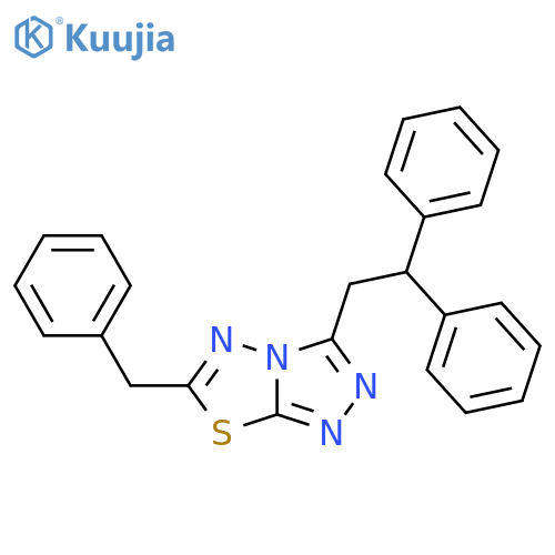 1,2,4-Triazolo[3,4-b][1,3,4]thiadiazole, 3-(2,2-diphenylethyl)-6-(phenylmethyl)- structure