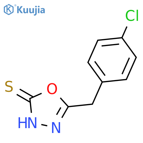 1,3,4-Oxadiazole-2(3H)-thione, 5-[(4-chlorophenyl)methyl]- structure